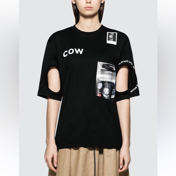 Burberry Tops - Burberry Cut Off Cow Short Sleeve T-Shirt (size S)